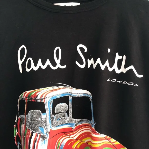 Paul Smith Black Tee with Colorful Car Design - Picture 2 of 5